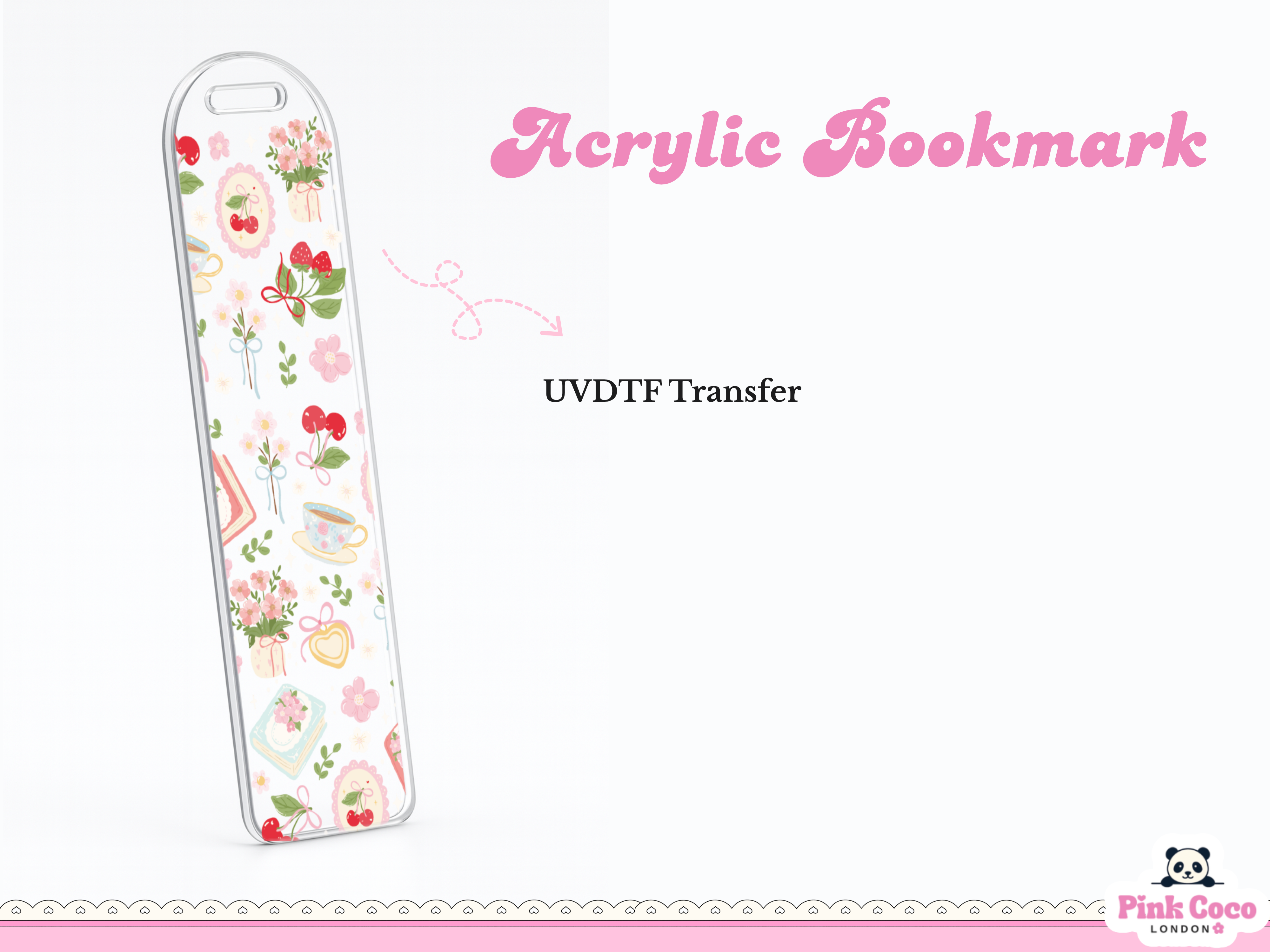 Acrylic Bookmark| Coquette spring 2