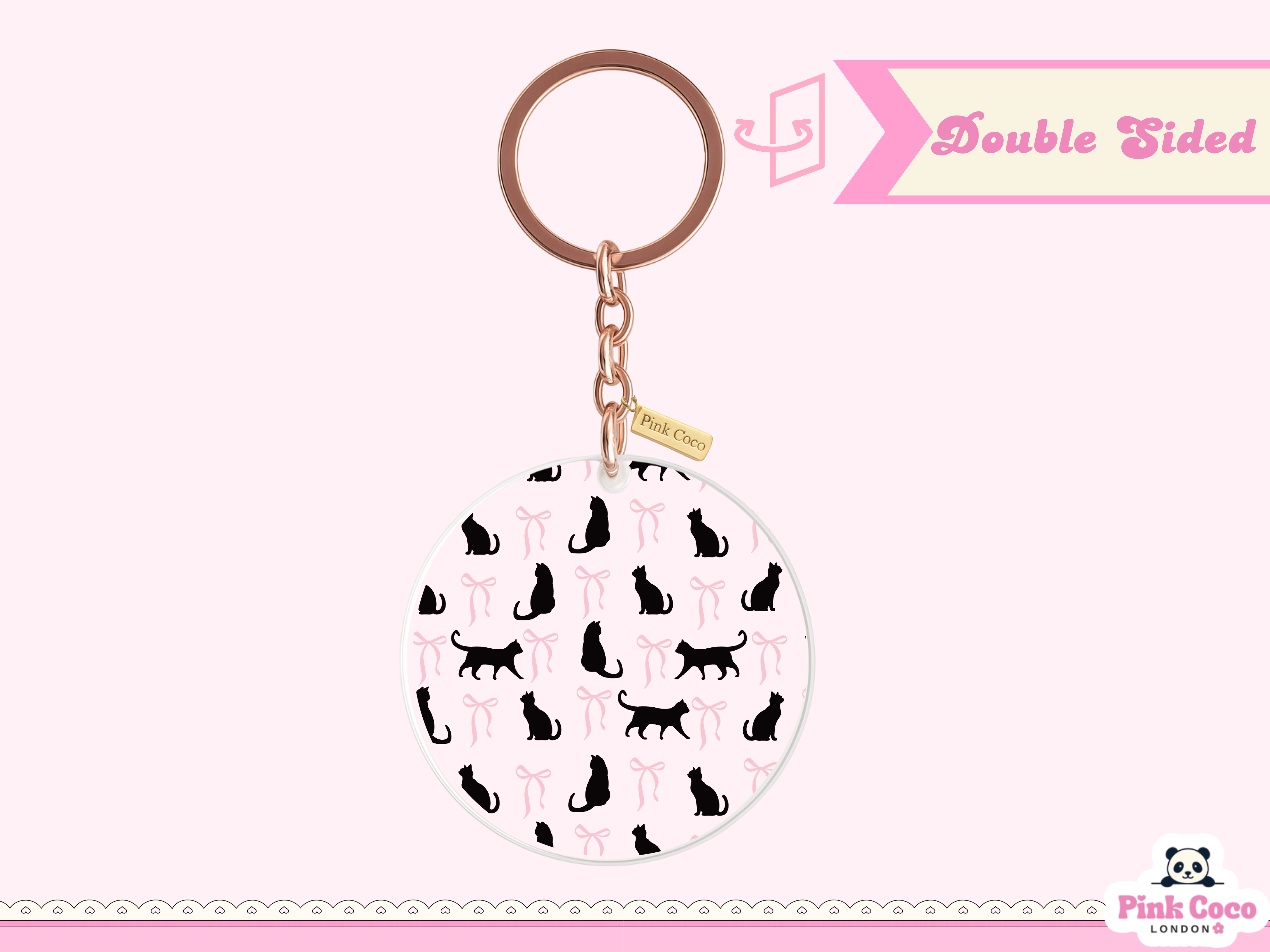 Acrylic Keychain | Black Cat