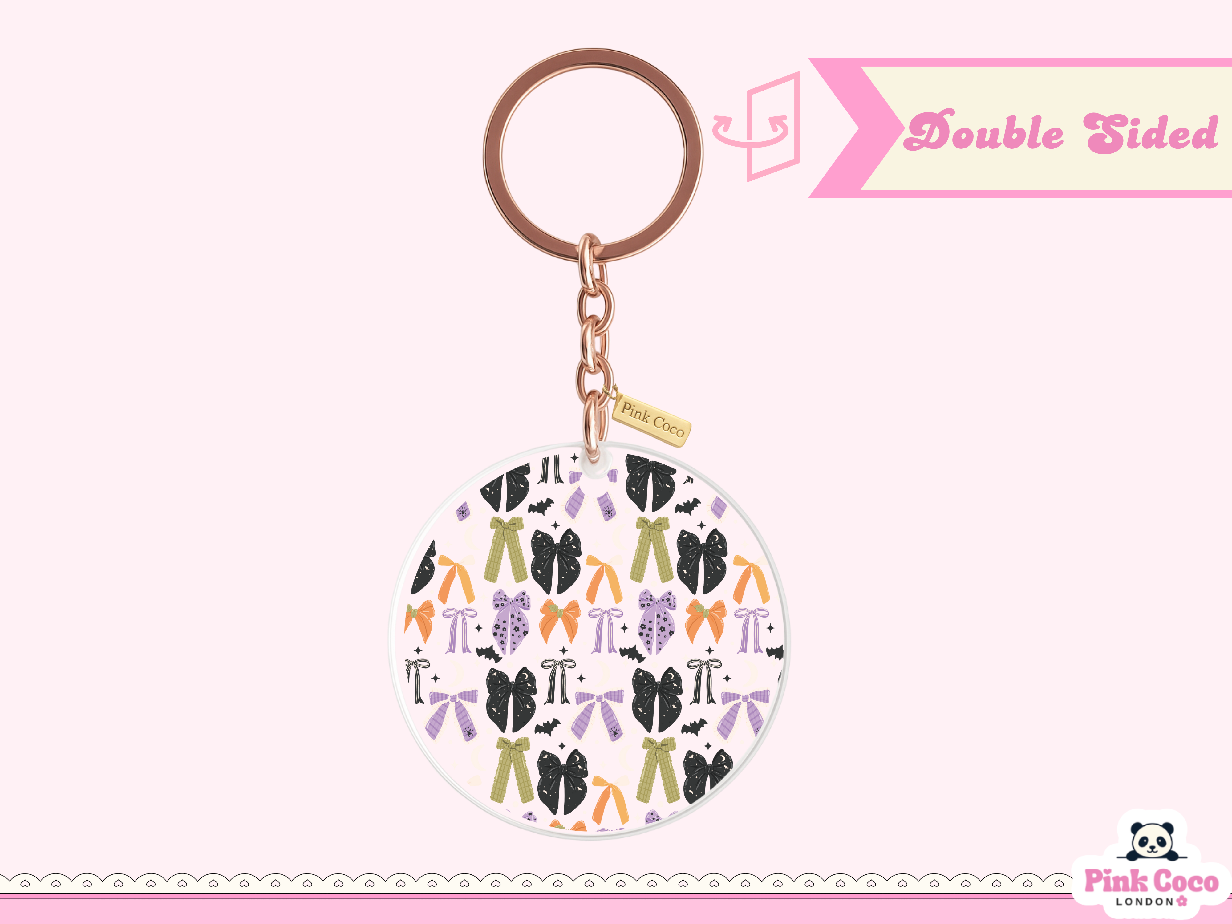 Acrylic Keychain | Halloween Bow