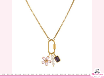 Golden Conch Flower Necklace