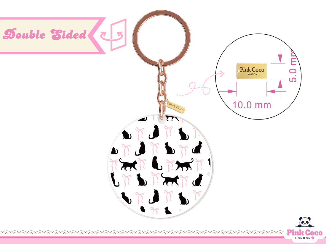 Acrylic Keychain | Black Cat
