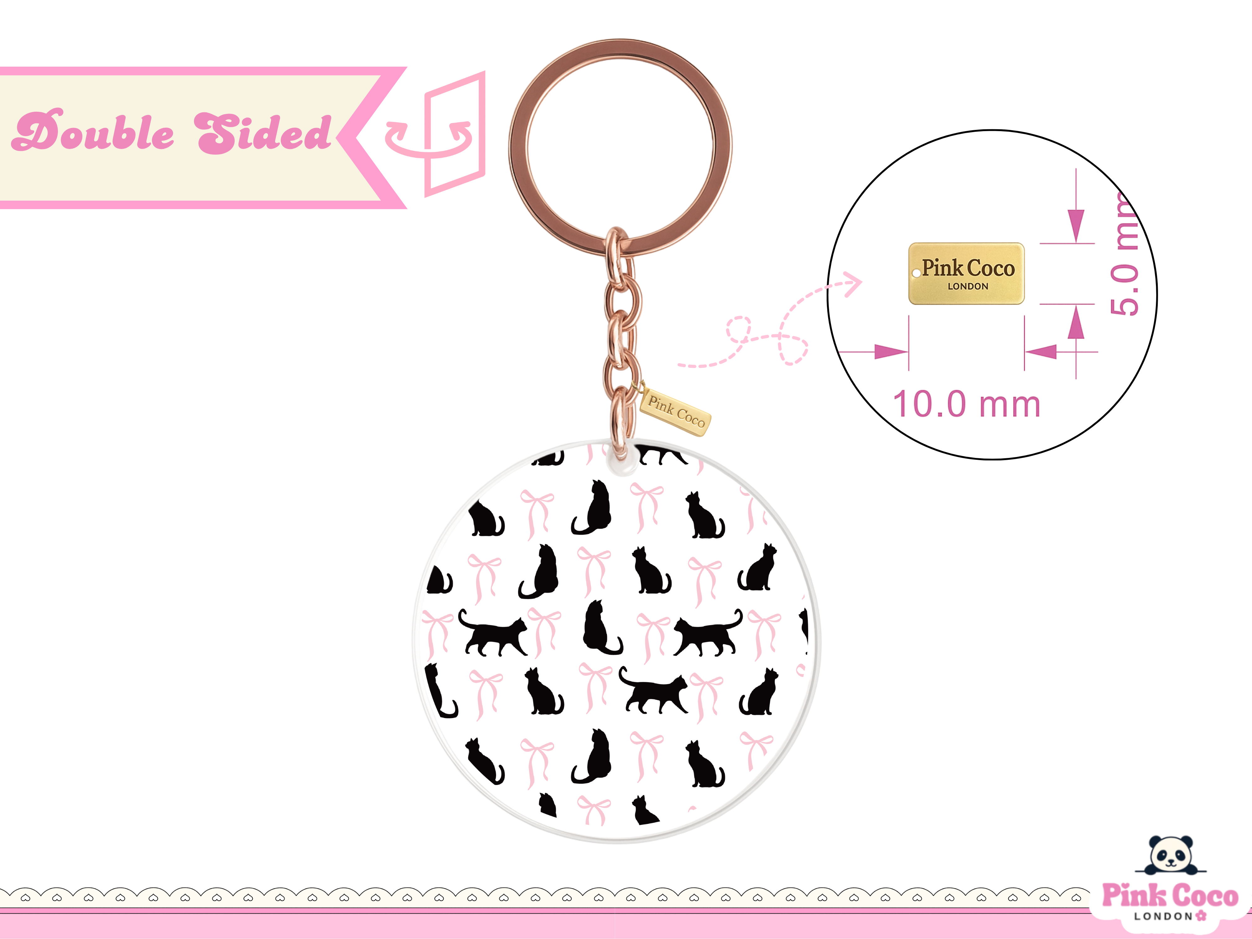 Acrylic Keychain | Black Cat