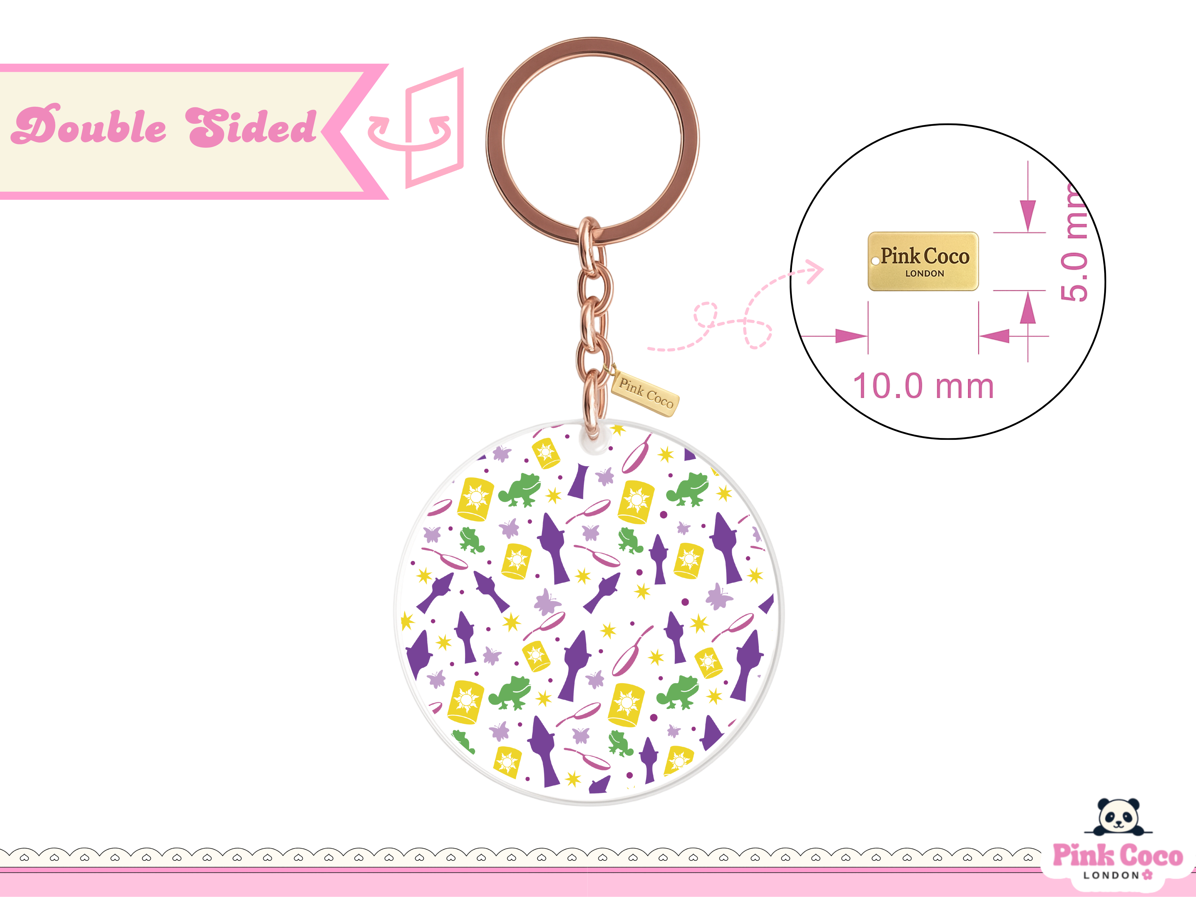 Acrylic Keychain | Chameleon and Tower