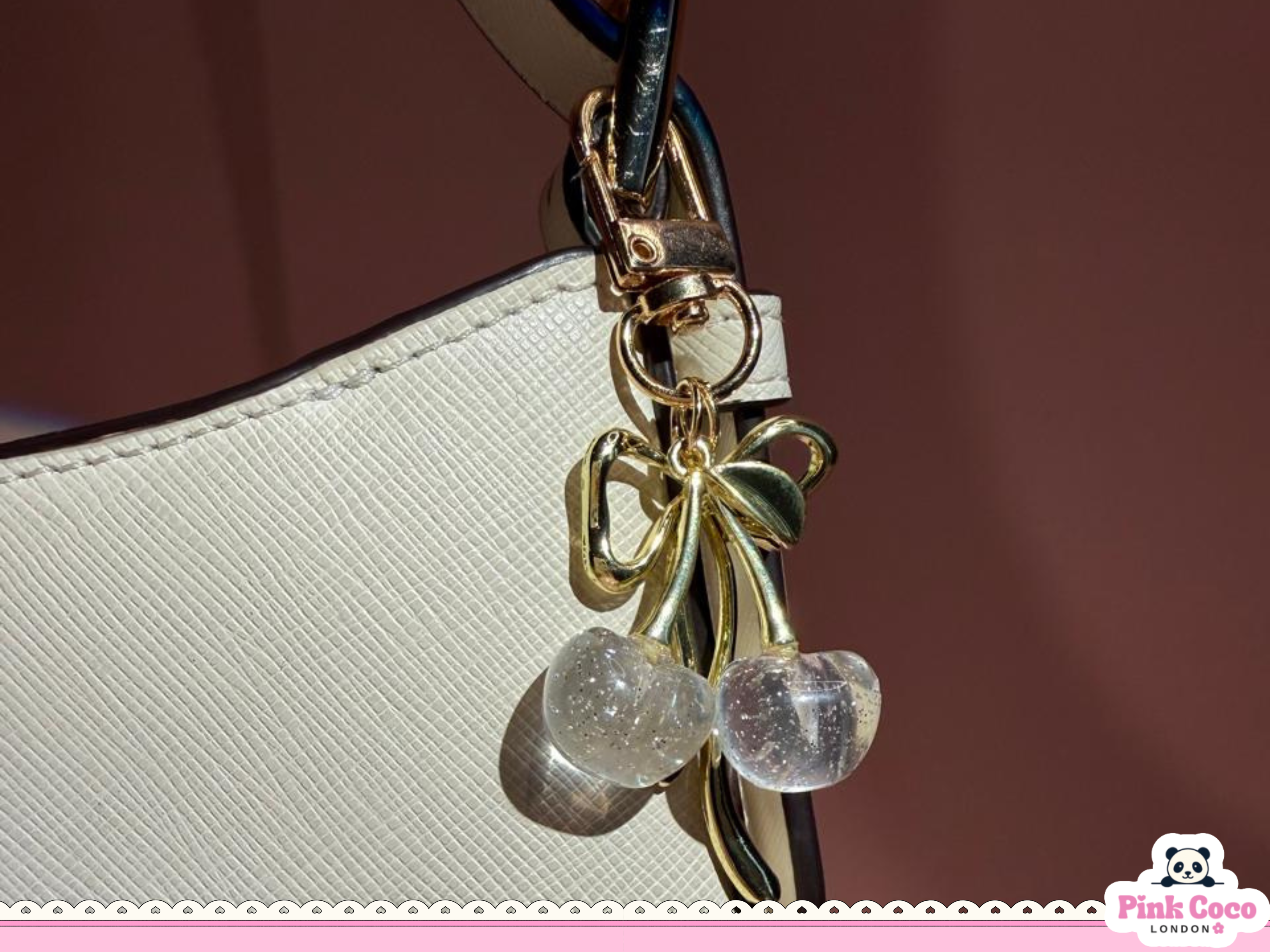 Cherry Bag Charm- Transparent