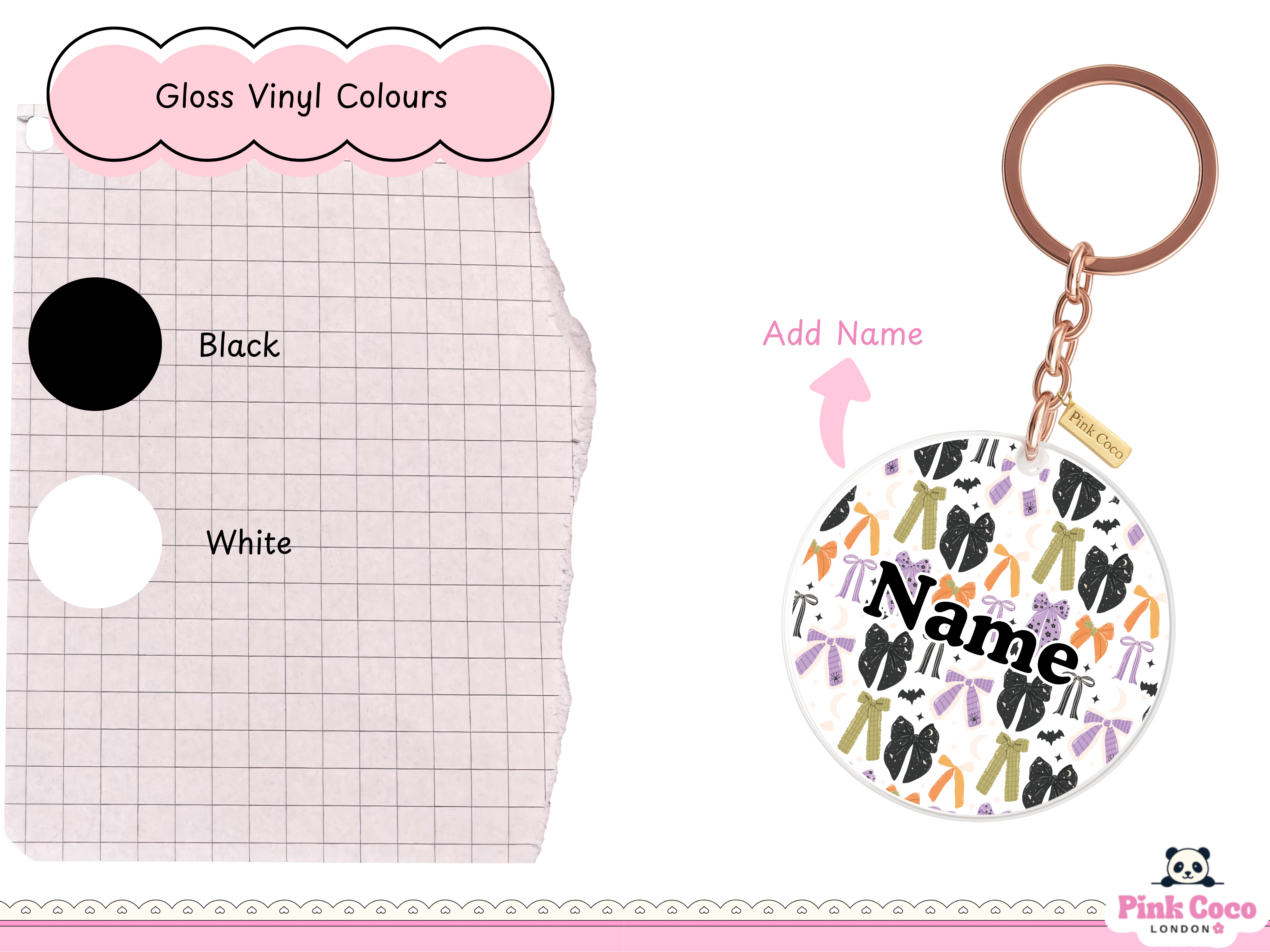 Acrylic Keychain | Halloween Bow