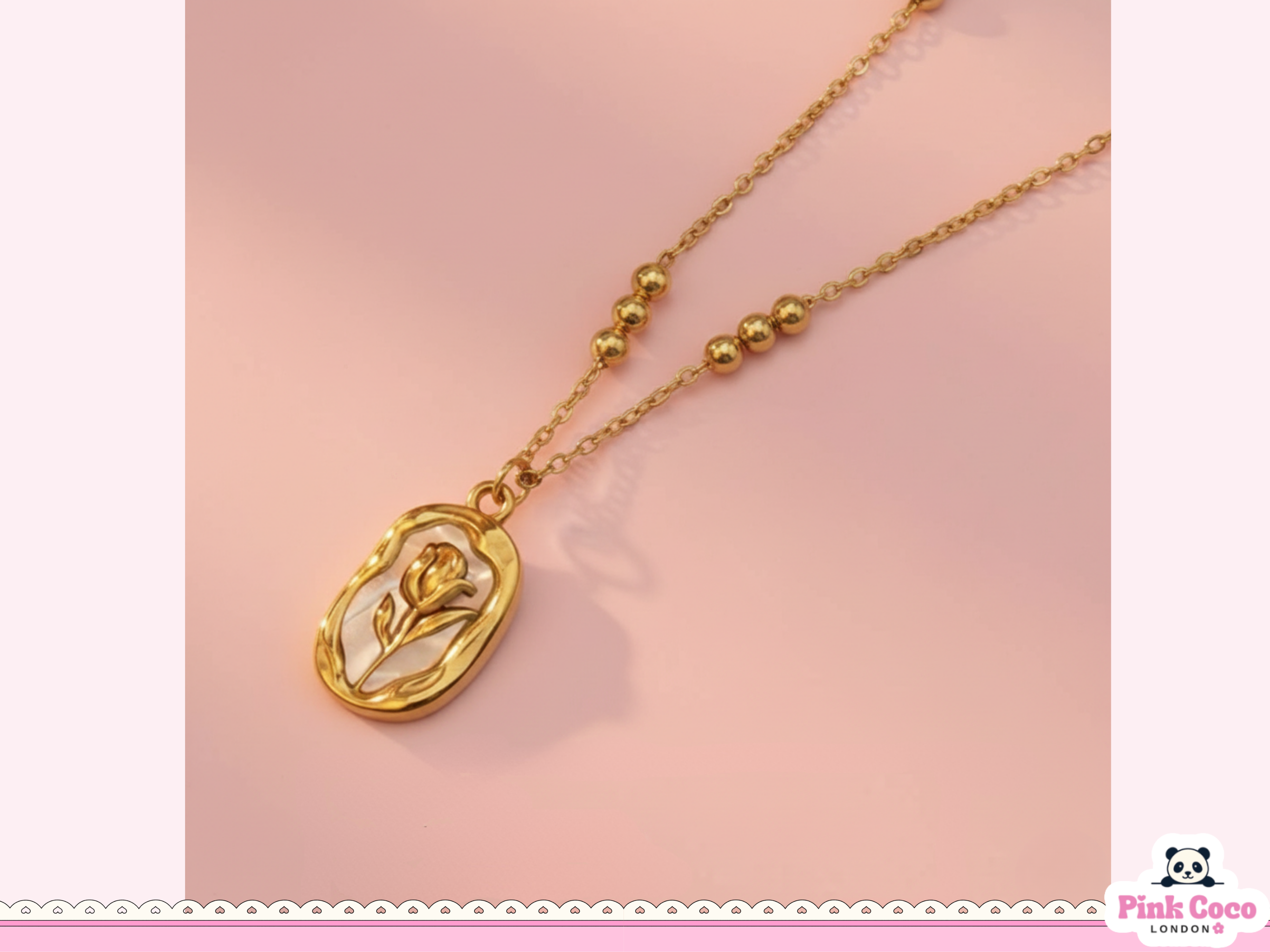 Stainless Steel Tulip Necklace