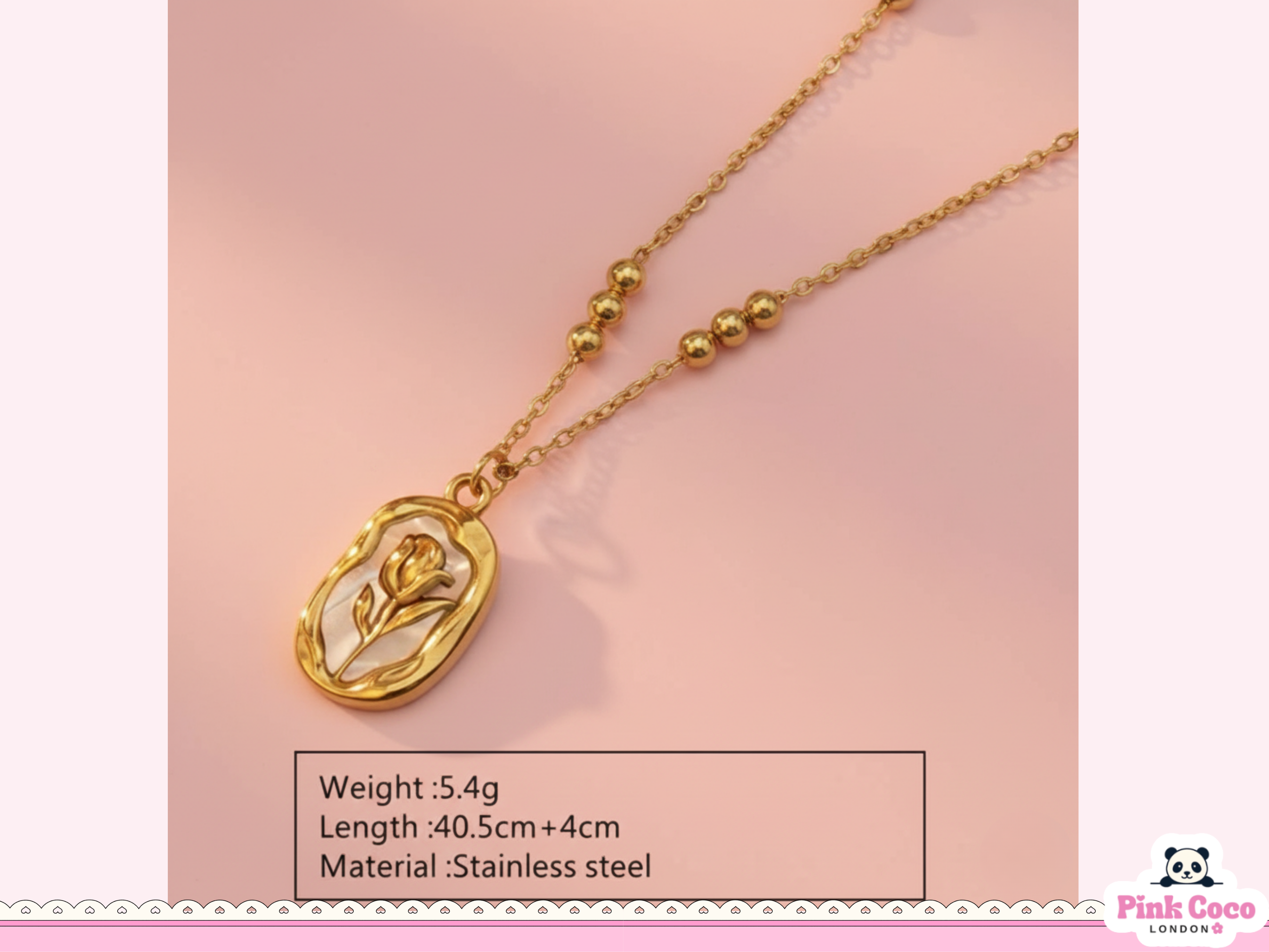 Stainless Steel Tulip Necklace