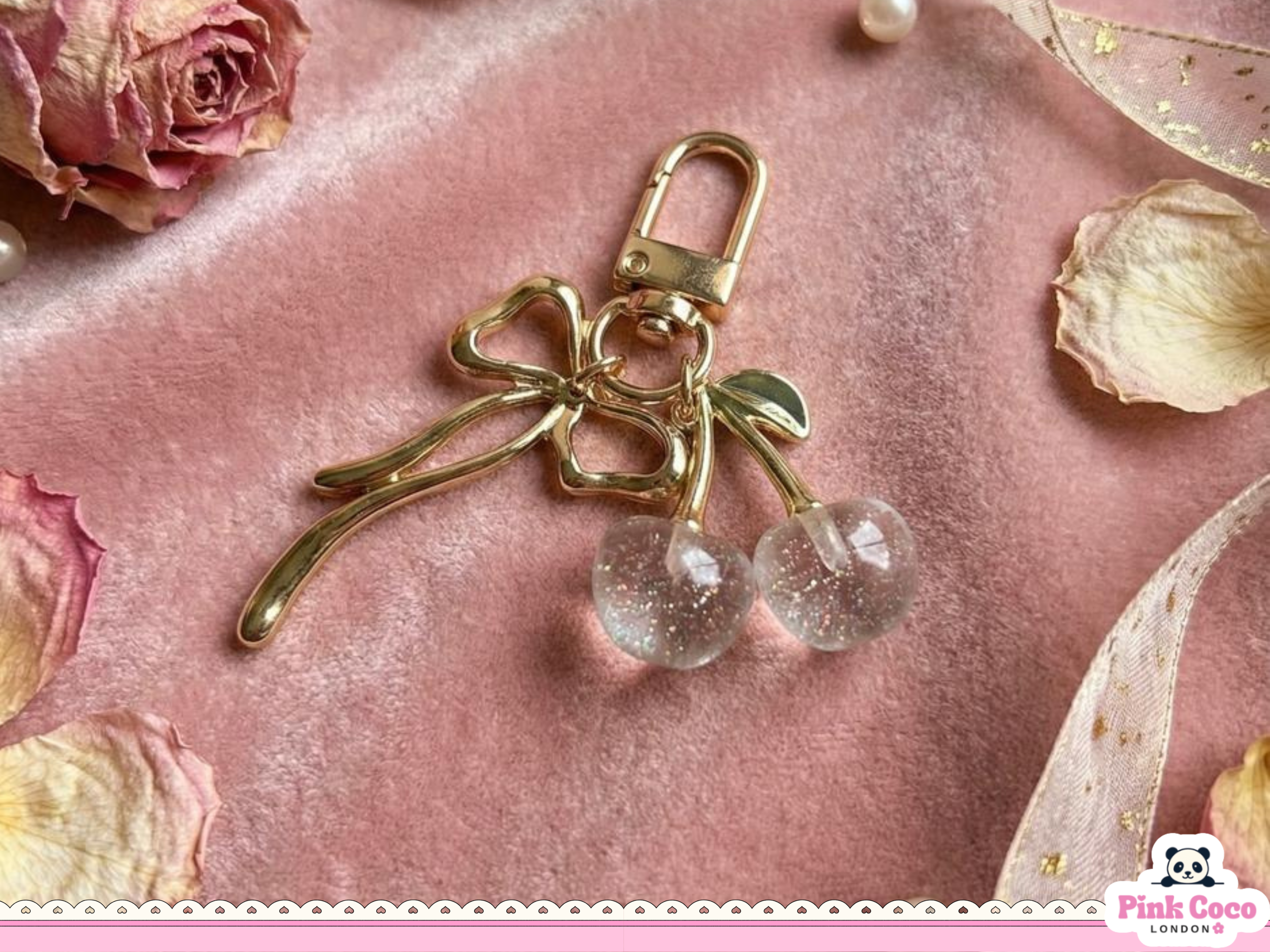 Cherry Bag Charm- Transparent