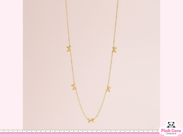 Bow Knot Gold Plated Necklace