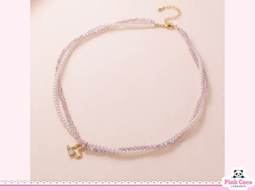 Double Layer Pearl Heart Necklace