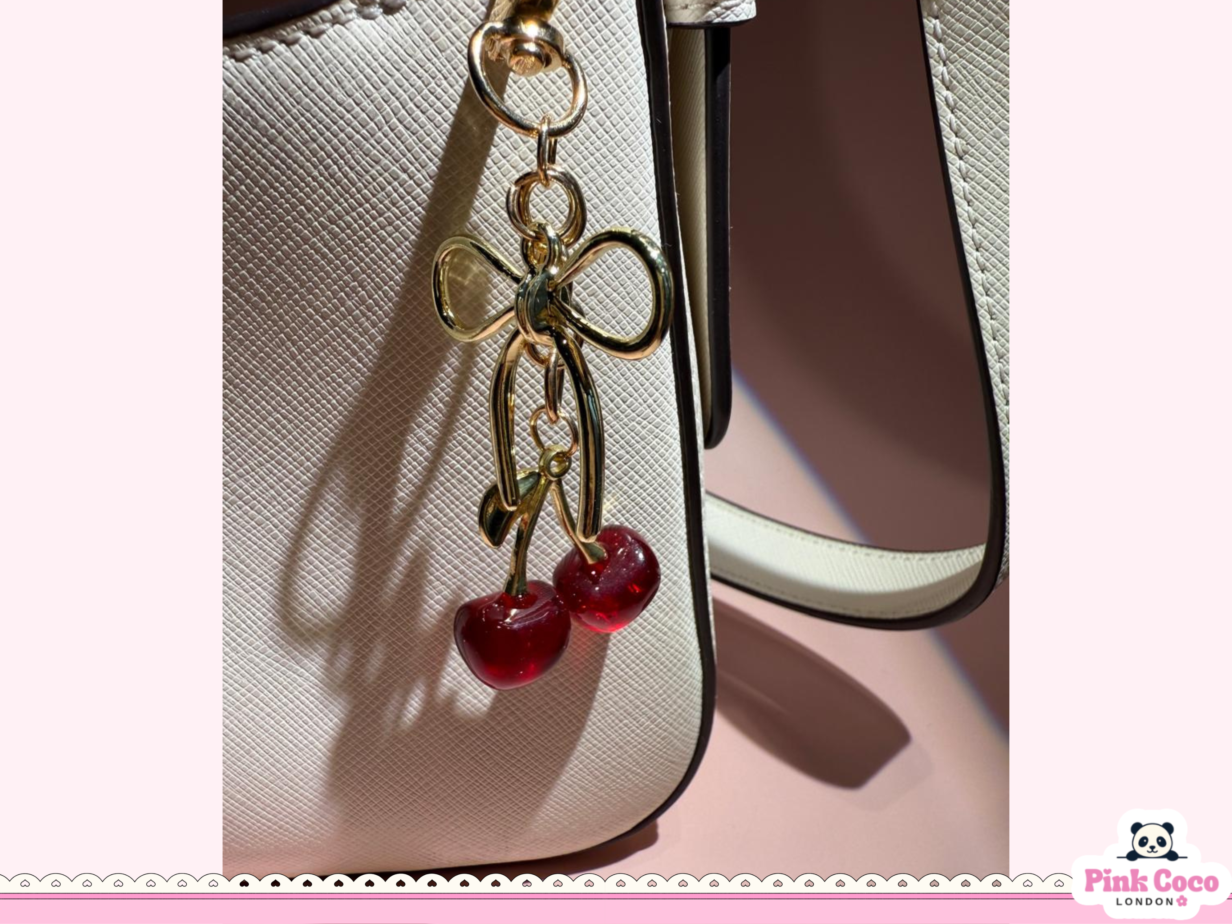 Cherry Bag Charm- Cherry Red