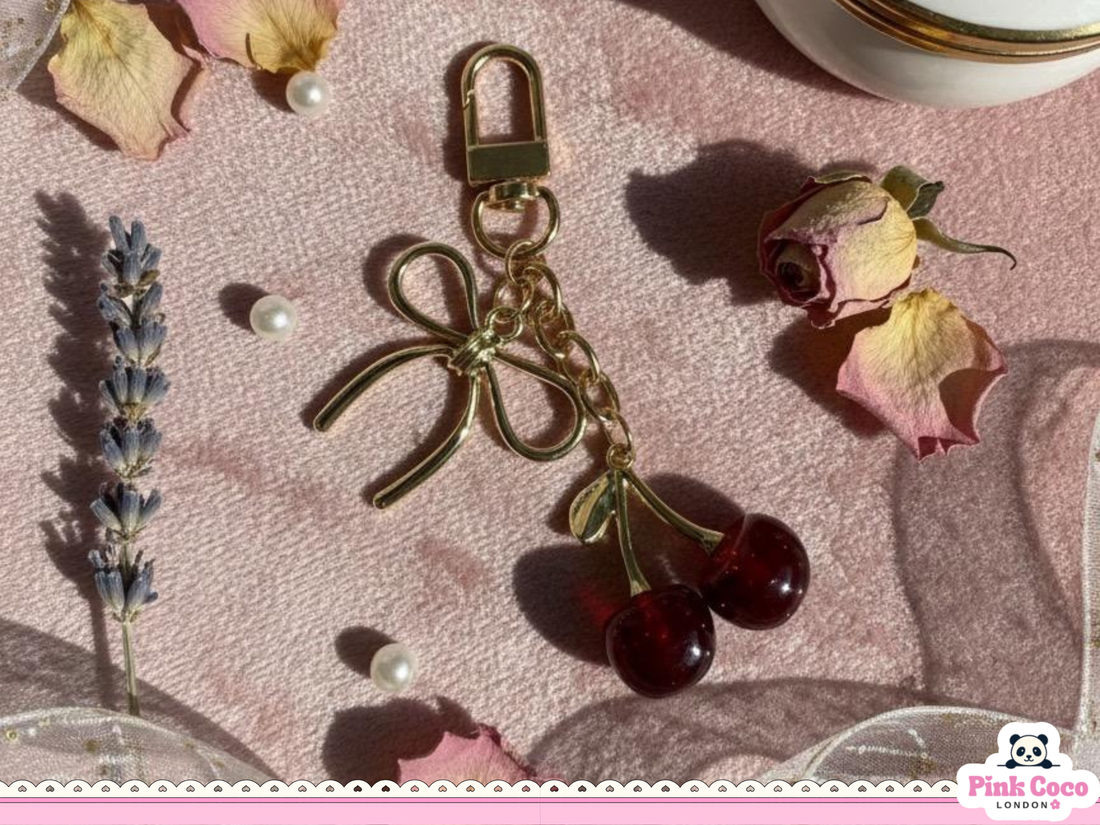 Cherry Bag Charm- Cherry Red