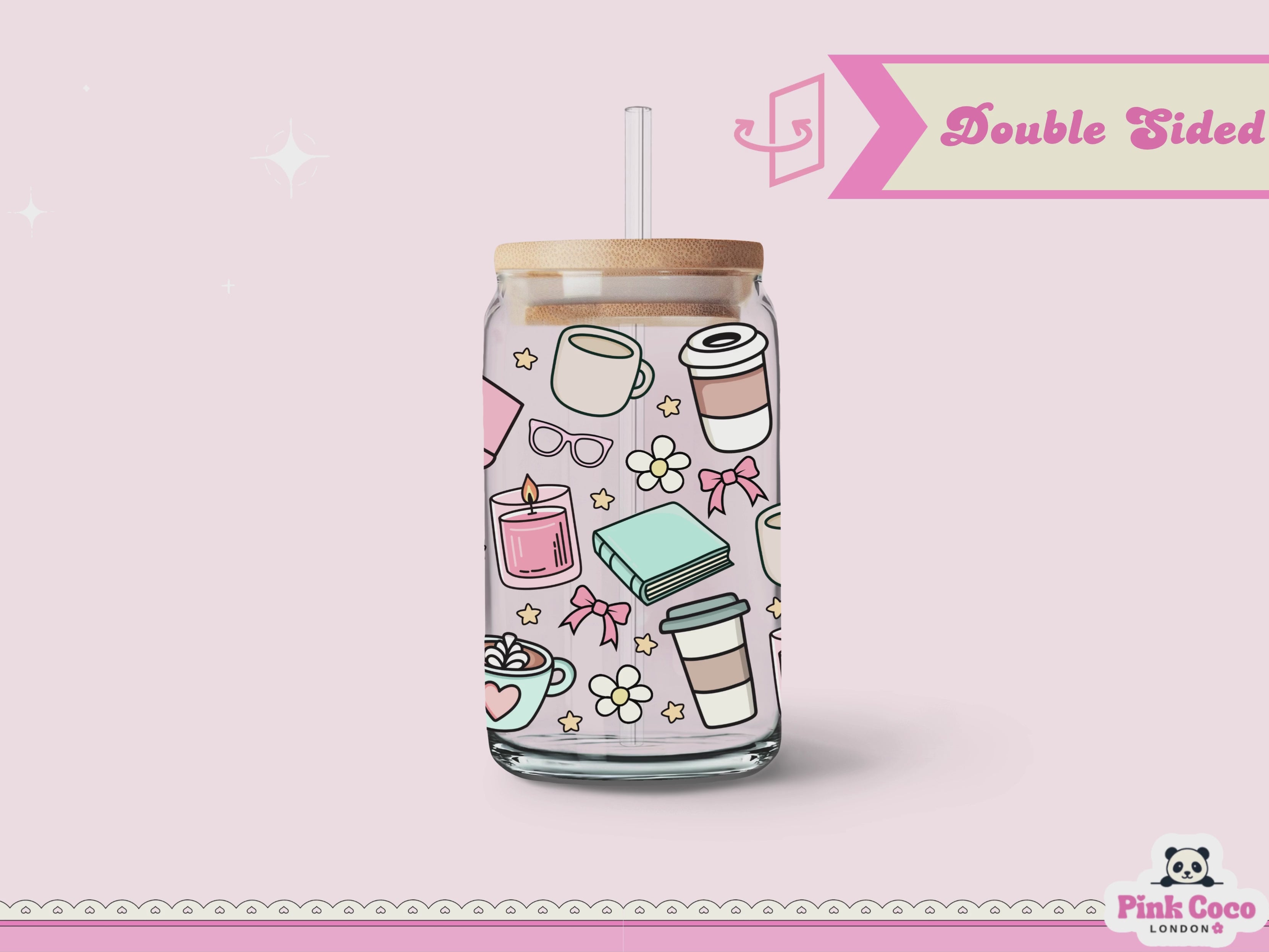 16oz Libbey Glass Can| UV DTF Double Sided| Nerd