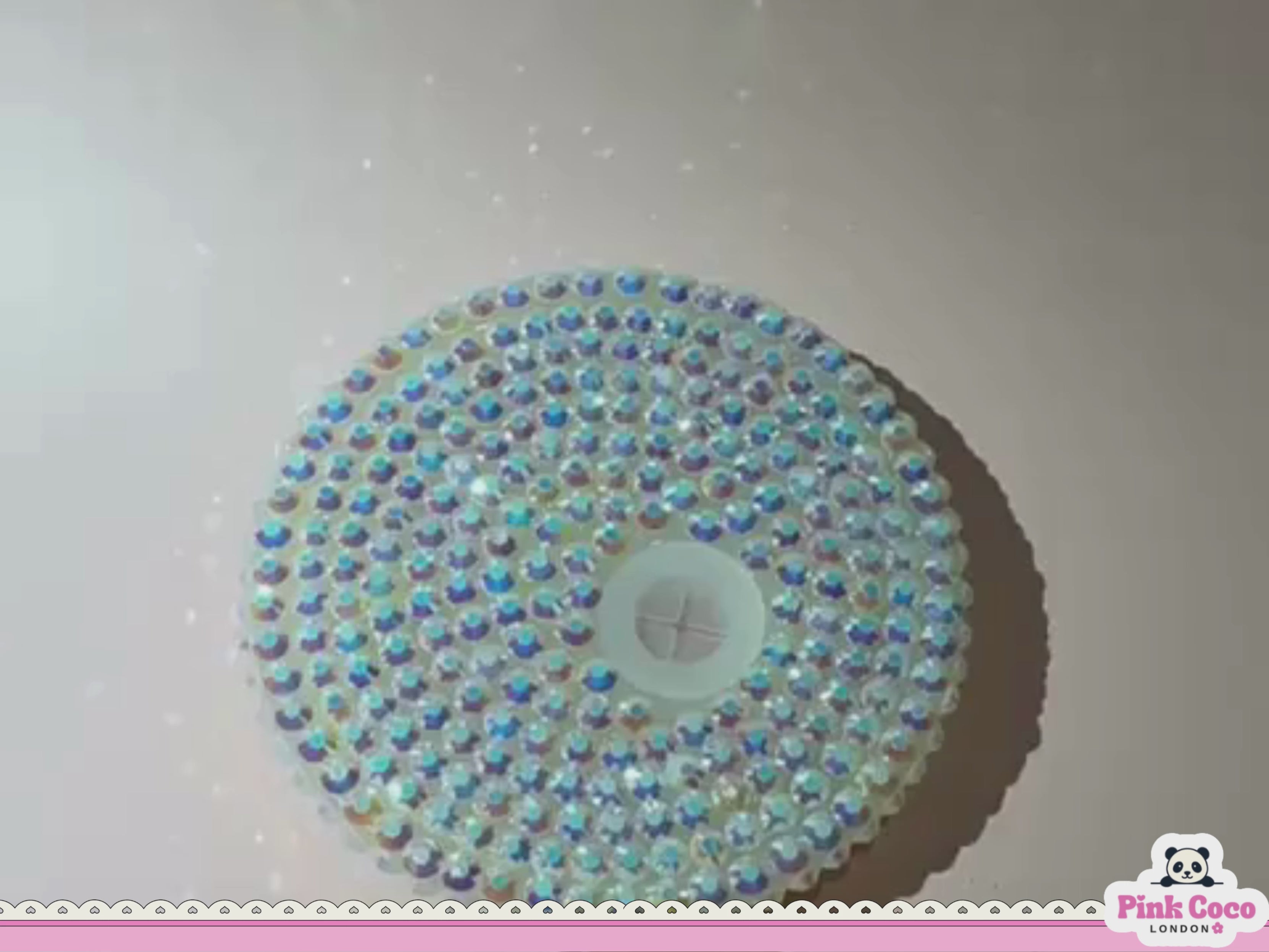 Rhinestone Lid for Glass Can Cups- White